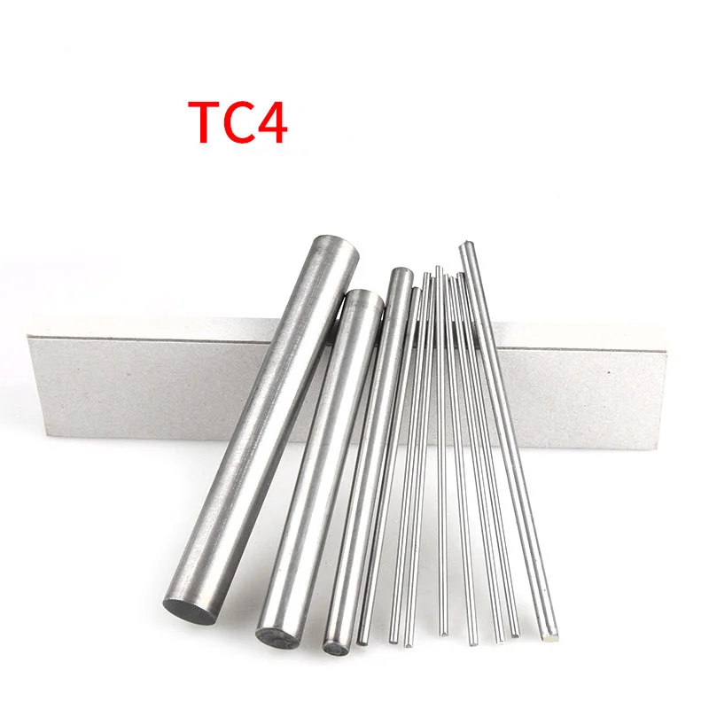 4pc/lot Length 250mm TC4 Titanium Ti Bar Grade GR5 Metal Rod Diameter 1/2/3/4/5/6/7/8/9/10mm For Manufacturing Gas aerospace