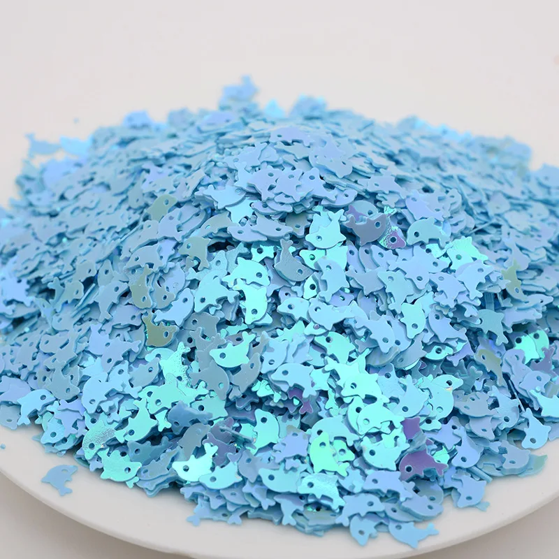 10g 5 мм Дельфин Форма блеск для ногтей поделок пайетками ПВХ свободные со