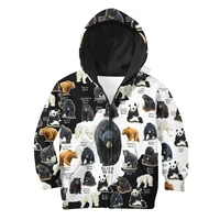 animal bear of the world 3d printed hoodies family suit tshirt zipper pullover kids suit funny sweatshirt tracksuit 02