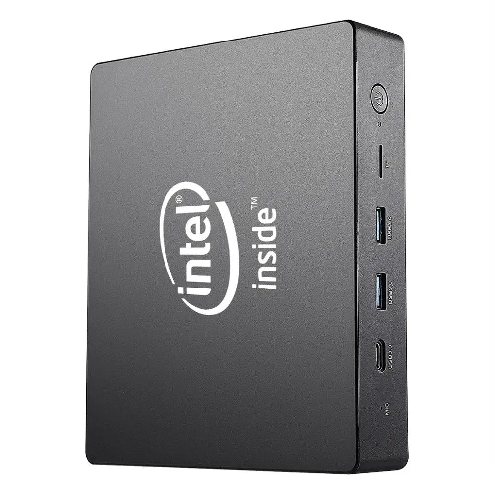 Безвентиляторный Apollo Lake Celeron J3455 windows10 Мини ПК LPDDR4 4G EMMC 64G поддержка M.2 HDD 1000M Lan windows 10