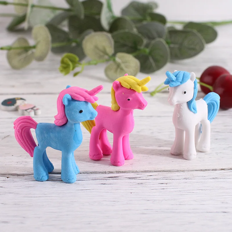 16 pcs Creative Stationery Cute Animal Unicorn Eraser Student Prize Gift prizes for kids novelty erasers School Tools
