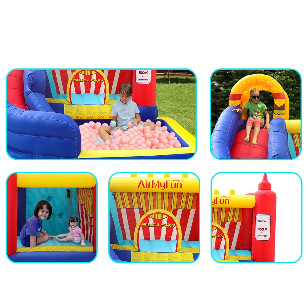 

Inflatable Bouncer House Slides Bouncer Castle for Kids Jumper Garden Play Indoor Outdoor
