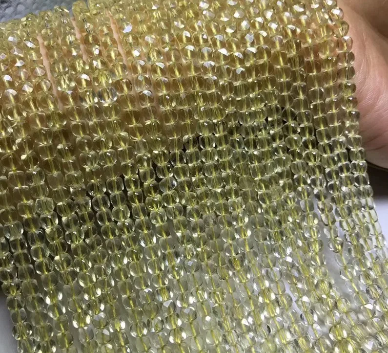 

Бусины Из Натурального лимонного кварца, цитрина, браслет «сделай сам», очаровательные Квадратные бусины ручной работы, драгоценный камень...