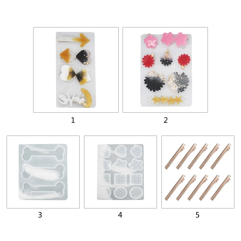 

CharmHair Pin Casting Silicone Mould DIY Craft Jewelry Crystal Epoxy Resin Mold