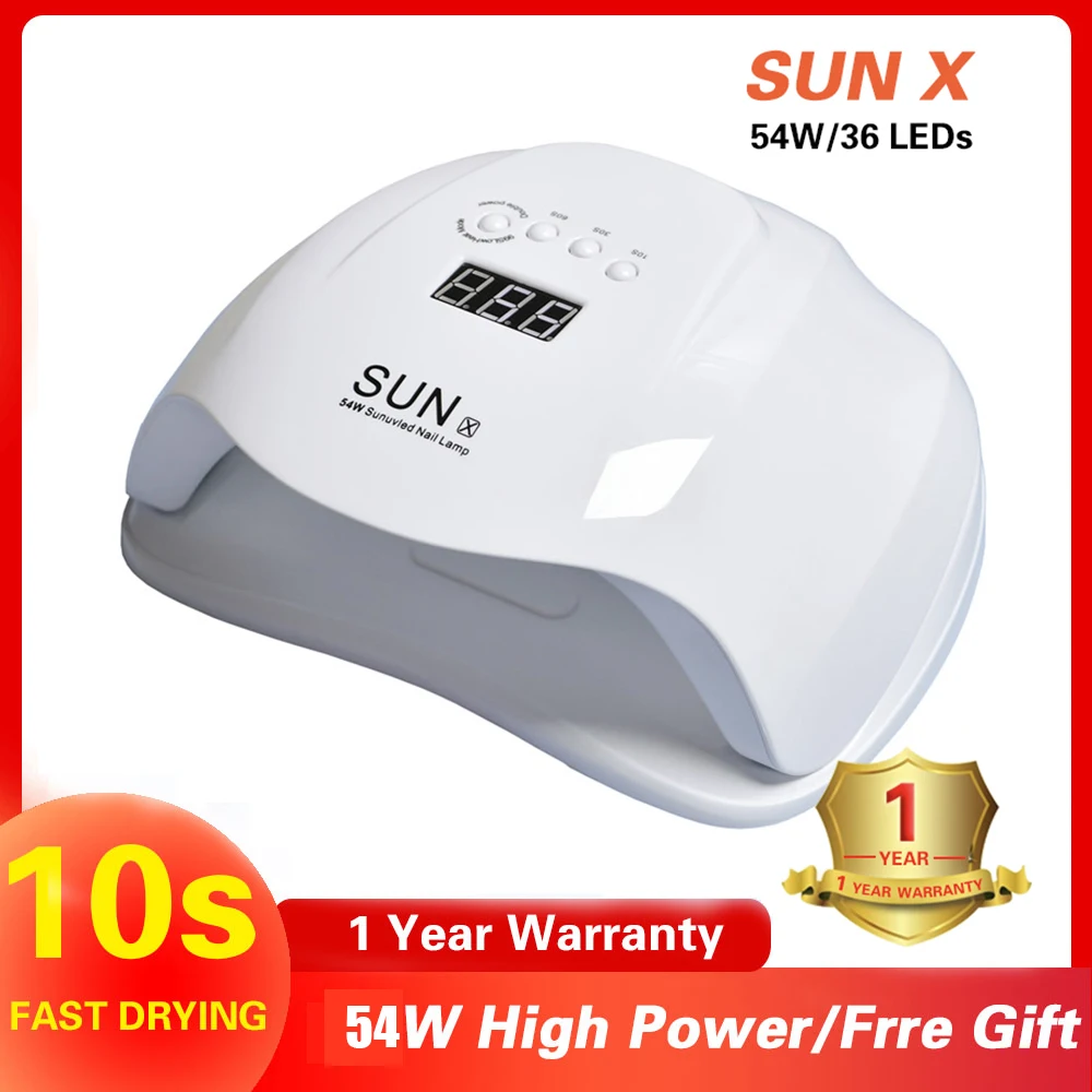УФ лампа для ногтей SUNX SUNUV 54 Вт Светодиодный светильник подходит всех гелей 36