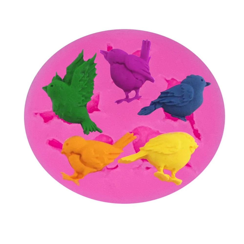 

1Pcs Silicone Mold Soft Candy Bird Mold Flip-Over Handmade Cake Decorating Tool Soft Sugar Candy Chocolate Mold Baking Tools
