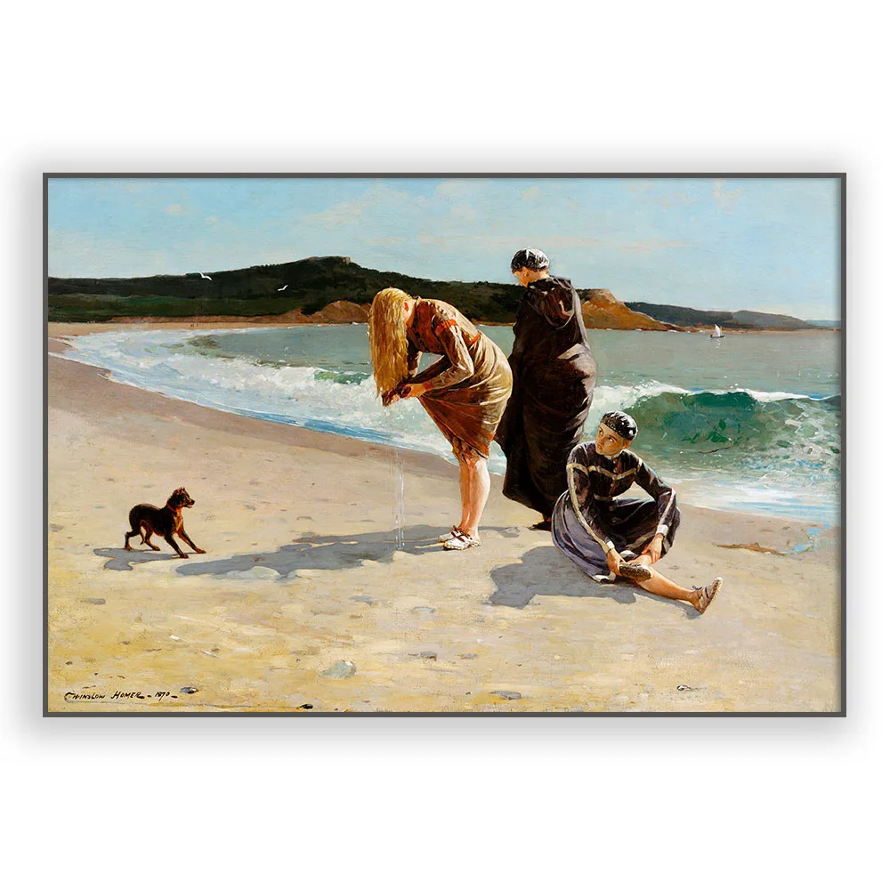 ВИНТАЖНЫЙ ПЛАКАТ с принтом головы орла Манчестер Массачусетс (High Tide) (1870)