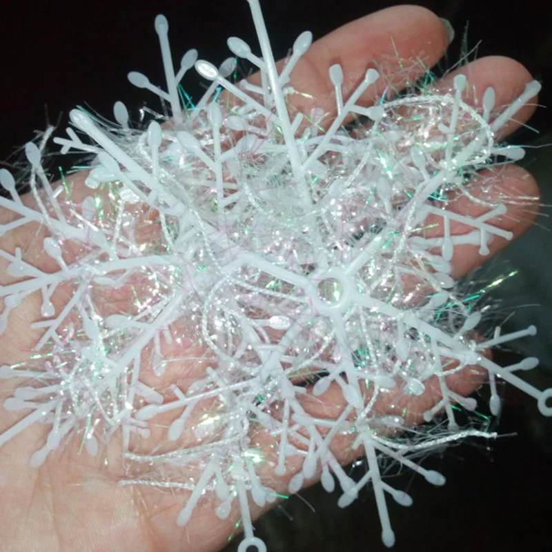 

30pcs 11cm Christmas Artificial Snowflake Christmas Tree Decor Snow Fake Snowflakes Christmas decorations for home noel