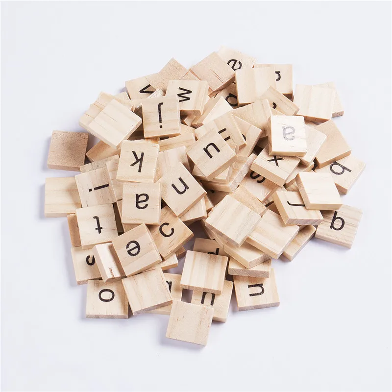DIY деревянные буквы черепица сменные квадратные для игр отлично подходит