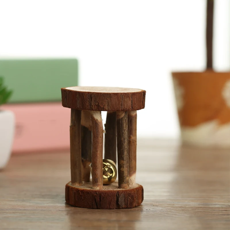 Милые натуральные деревянные строительные гантели из сосны роликовые