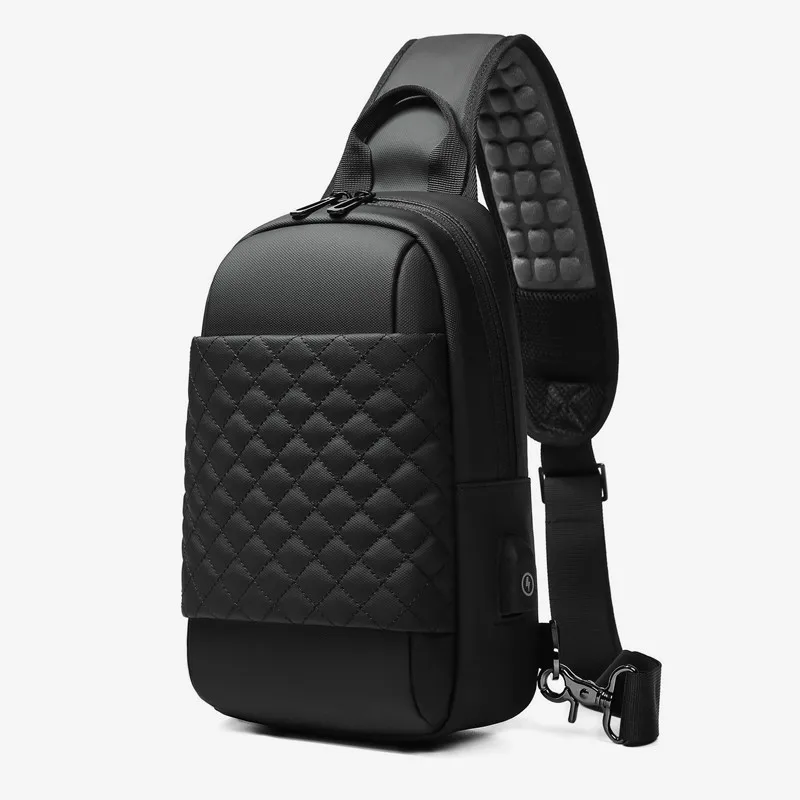 

2020 Водонепроницаемый USB зарядки нагрудная сумка для мужчин в стиле кэжуал Стиль Путешествия мобильный телефон сумка через плечо сумка-клат...