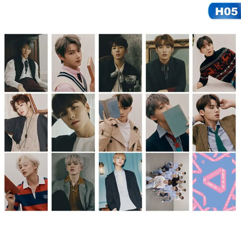 

16Pcs/set KPOP SEVENTEEN Peripheral Card AN ODE New Album LOMO Card Greeting Card Creative Postcard