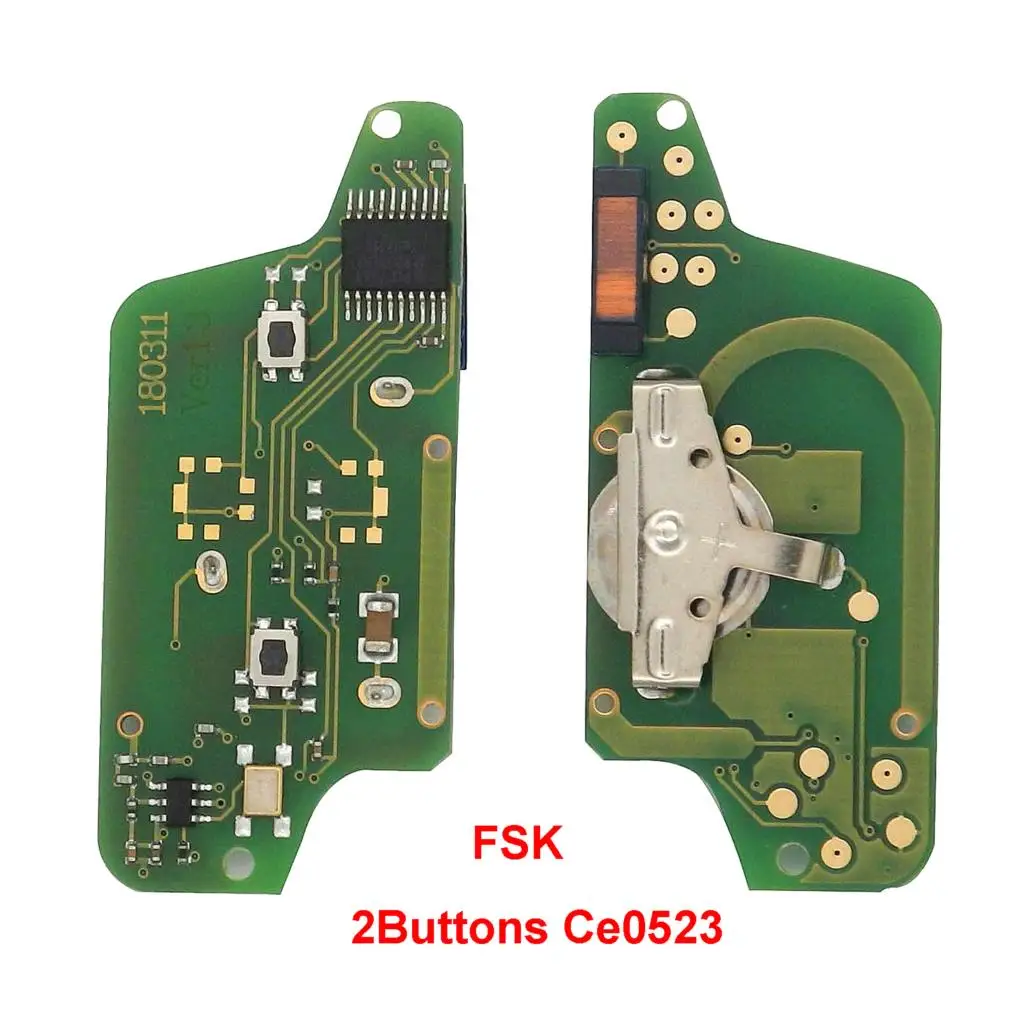 2BTN Ce0523 FSK Bilchave FSK 434 МГц для peugeot 207 208 307 308 408 для Cirtroen C2 C3 C4 Picasso с ID46 PCF7961-ce0536, PCF7941-ce0523 - Количество кнопок: 2BTN Ce0523 FSK