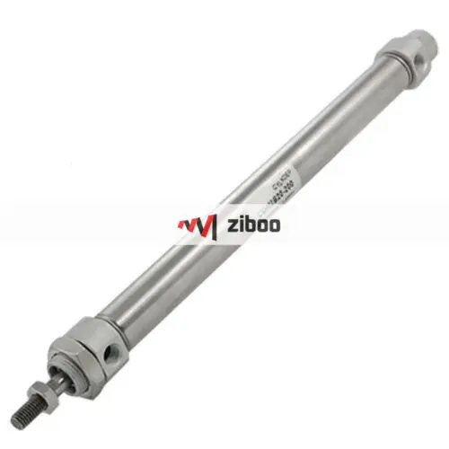 

Single Rod 20mm Bore 200mm Stroke Pneumatic Cylinder 31.5cm x 2.4cm Silver Tone