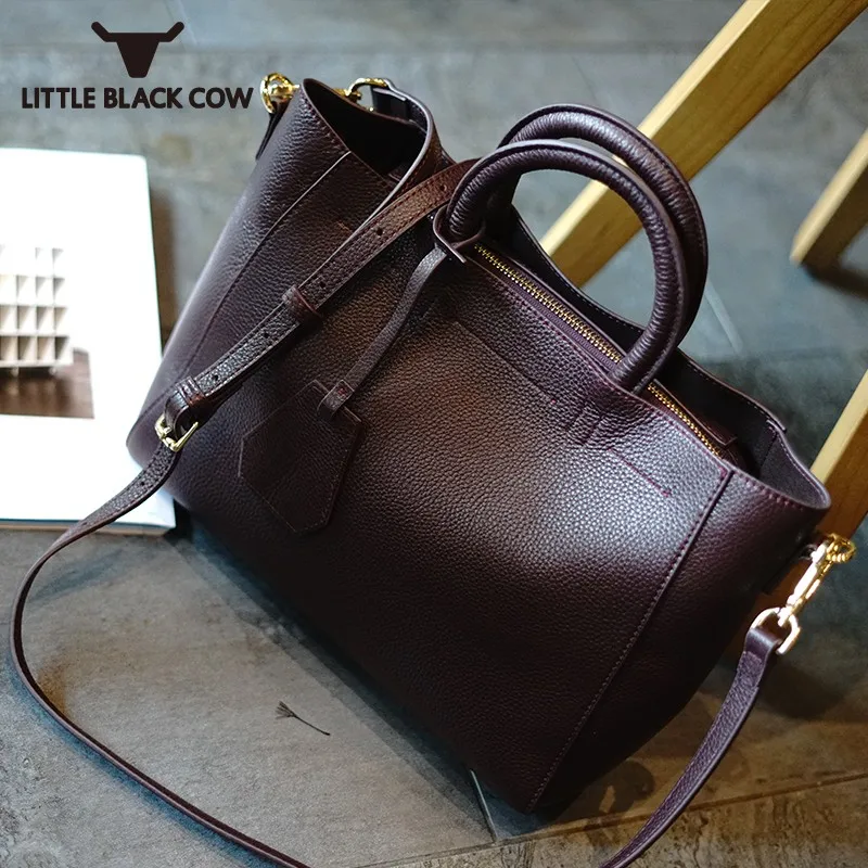 

Женская сумка-тоут из натуральной кожи, брендовая дизайнерская сумка для офиса, большая Наплечная Сумка