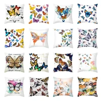flower butterfly decorative cushions pillowcase colourful animal polyester cushion cover throw pillow sofa decor pillowcover