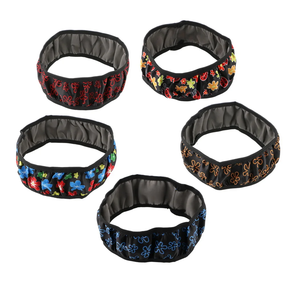 

Universal Flowers Print Anti-slip Interior Accessories Elastic Steering Covers Car Styling