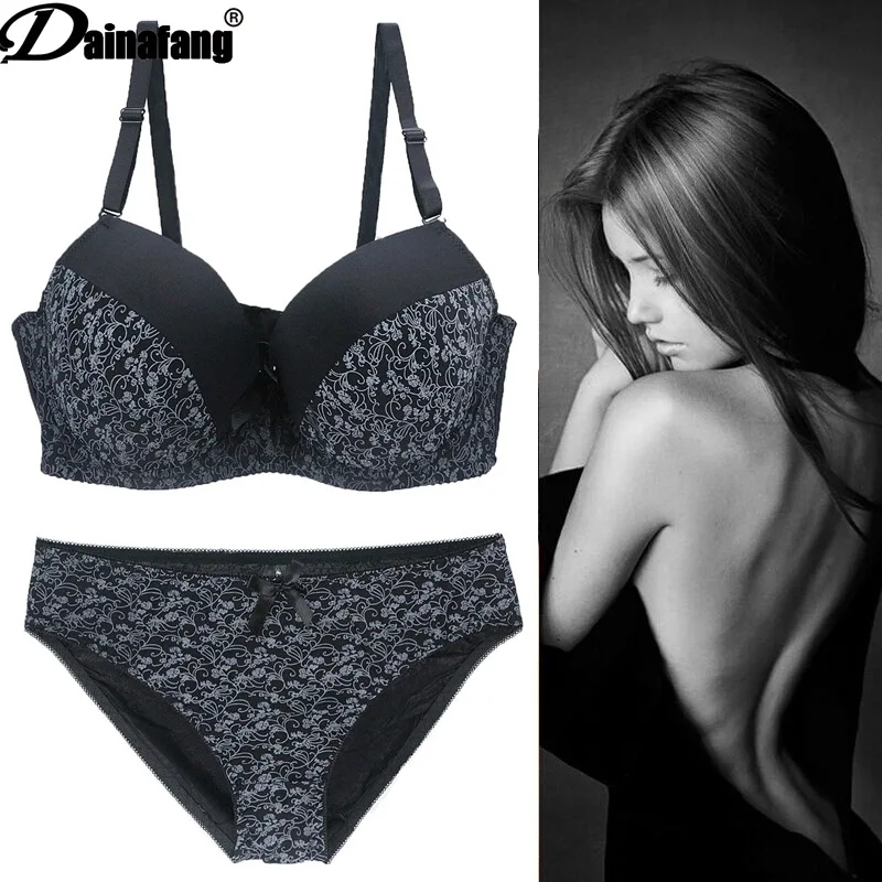 Европа и США Большие размеры комплект с бюстгальтером для женщин нижнее белье