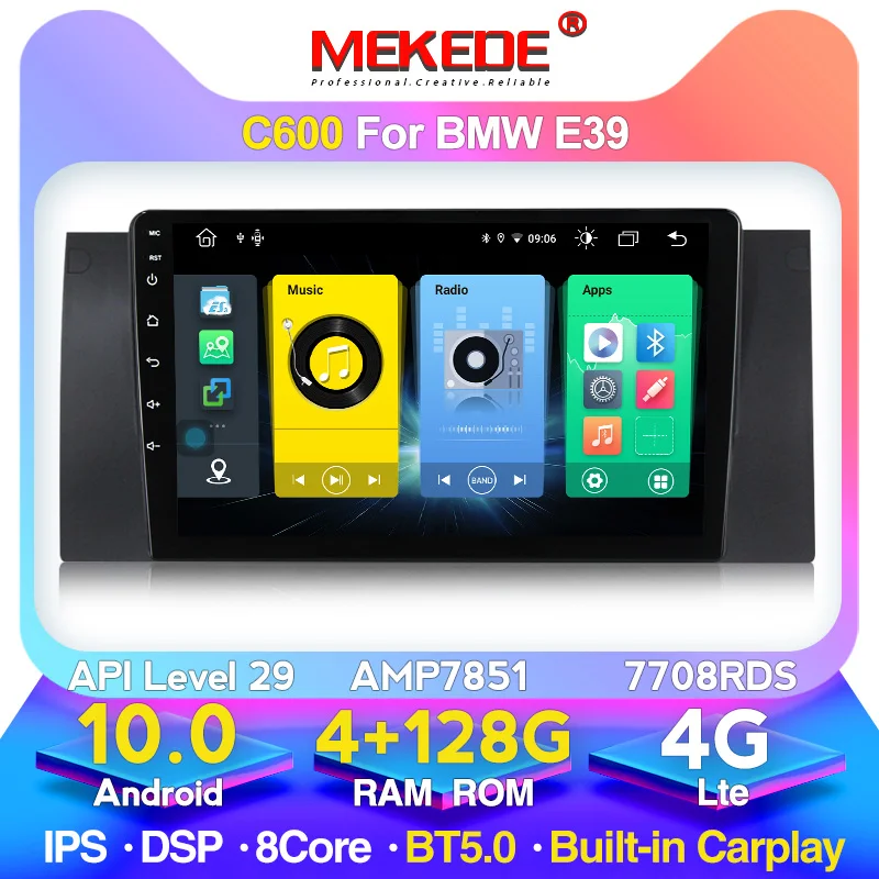 

Автомобильный радиоприемник 1024x600 IPS HD 4G LTE 128G ROM Android 10 для BMW 5 серии E39 X5 E53 M5 автомобильное аудио Радио dvd no 2 din CARPLAY BT5.0