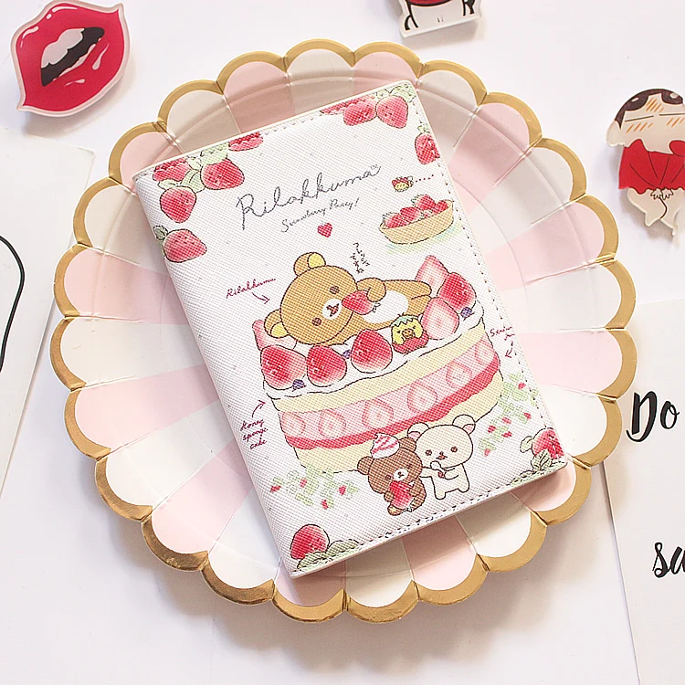 Расслабляющий медведь набор для паспорта Ins простой мультяшный Держатель сумка