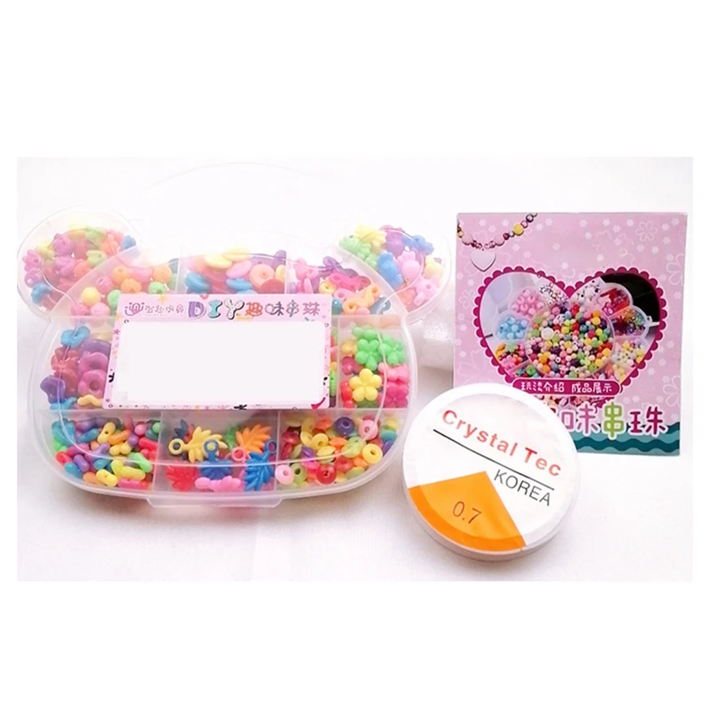 

Kids DIY Handmade Bead Toy with Accessory Set Creative Girl Jewelry Making Educational Bead Craft Children Gift