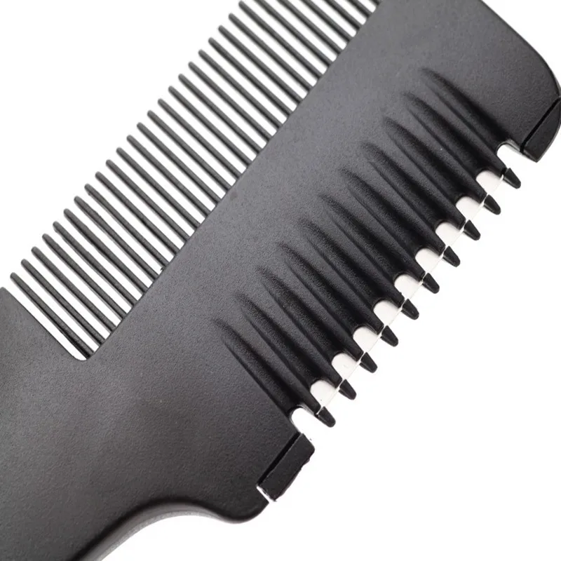 

1PC Hair Cutting Comb Black Handle Hair Brushes with Razor Blades Cutting Thinning Trimmin Hair Salon DIY Styling Tools