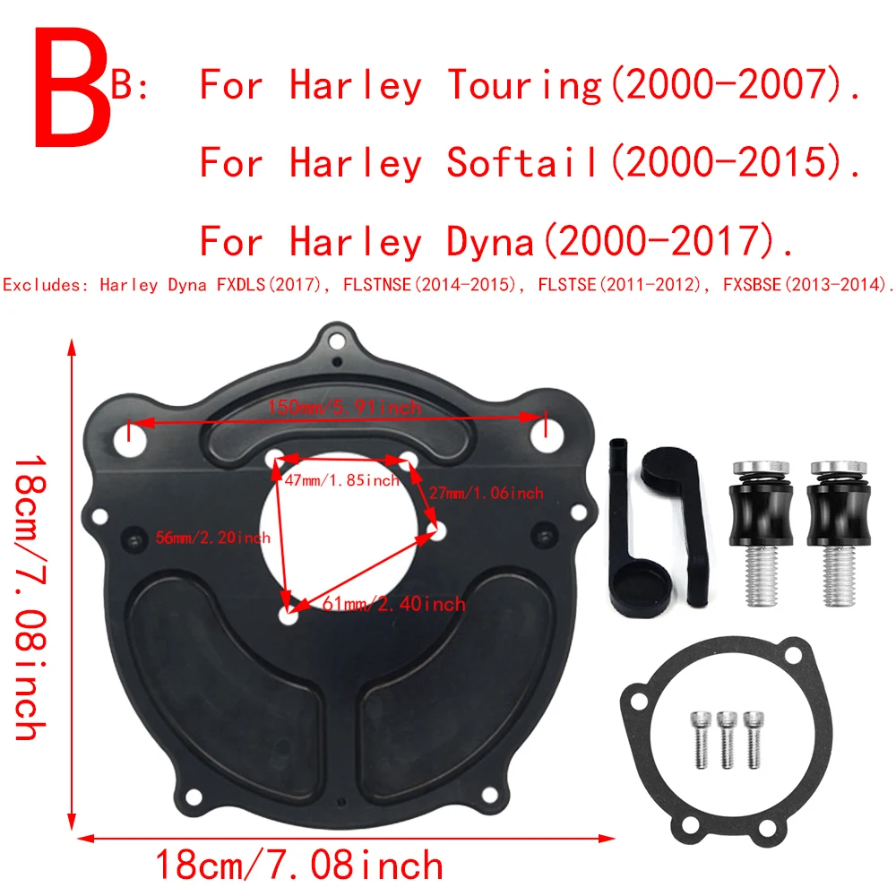 Фильтр воздухоочистителя RSD для Harley Sportster XL Dyna FXDLS Touring Electra Road Glide Softail Fat boy матовый