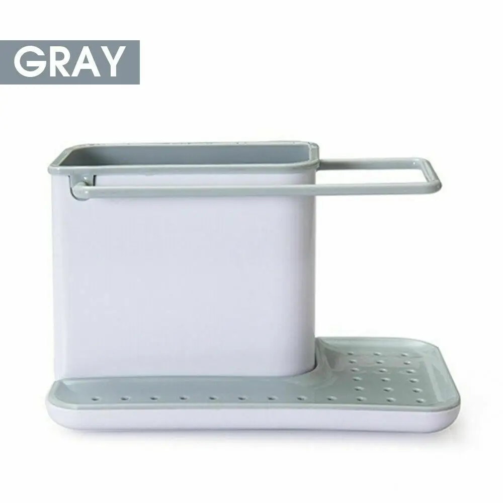 gray Кухонный Органайзер, кухонные аксессуары, органайзер для кастрюль, аксессуары для кухонной раковины, органайзер для кладовки ABS, Прямая поставка - Цвет: gray