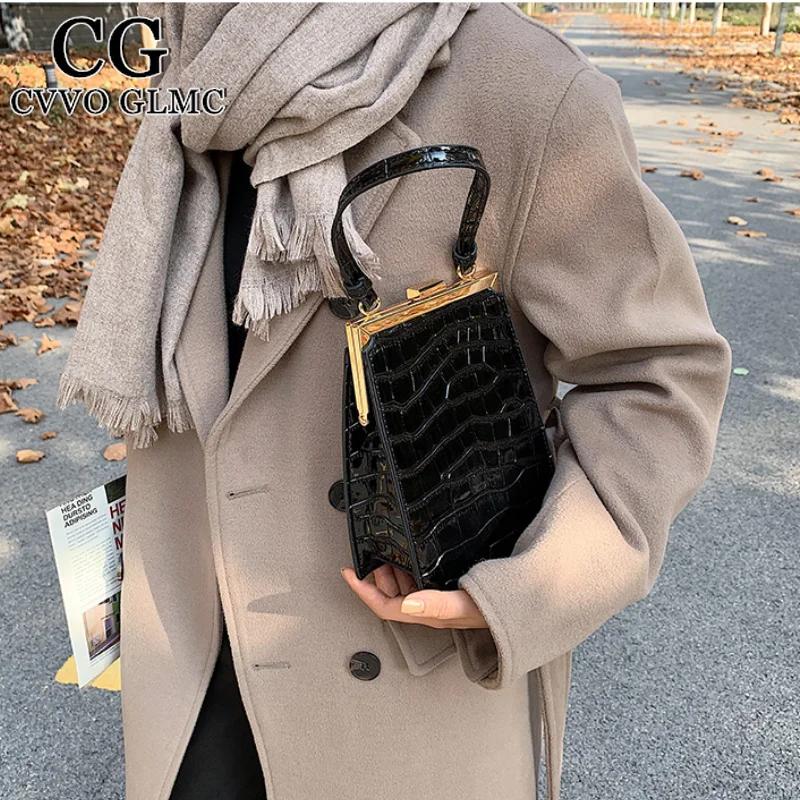 

Cvvo Glmc Stone Pattern Vintage PU Leather Crossbody Bag For Women 2021 Branded Designer Women Tote Bag Quality Handbags