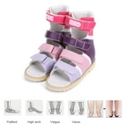 Детская обувь; Детские ортопедические сандалии для девочек и мальчиков с арочной стелькой; Дышащая Клубная обувь с подошвой из ЭВА; Кожаная обувь