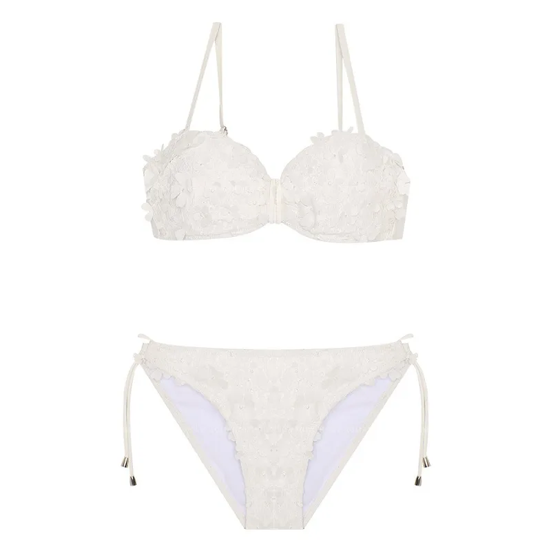 

2021 Swimsuit Women's Feeling Gathered Split Triangle Bikini Bikini Suit