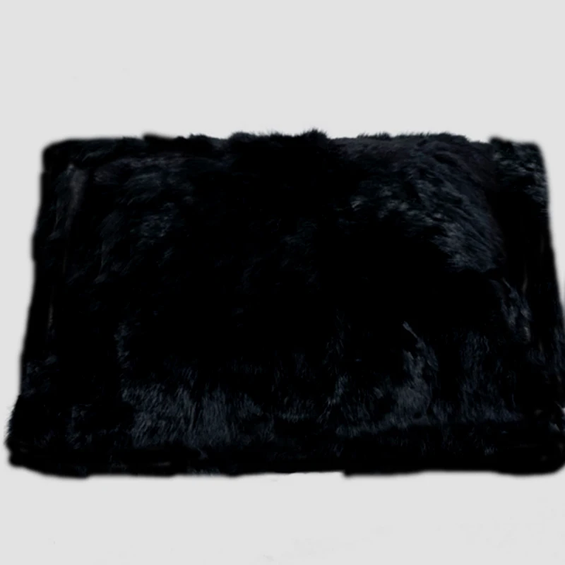 Наволочка в стиле пэчворк из натурального кроличьего меха наволочки кроличьей