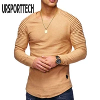 ursporttech t shirt men big size long sleeve o neck solid cotton full sleeve t shirt men casual shirts for men fitness tops tees