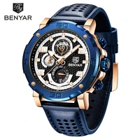 benyar 2021 mens watchesluxury men quartz wristwatches top brand chronograph sport watches for men waterproof relogio masculino
