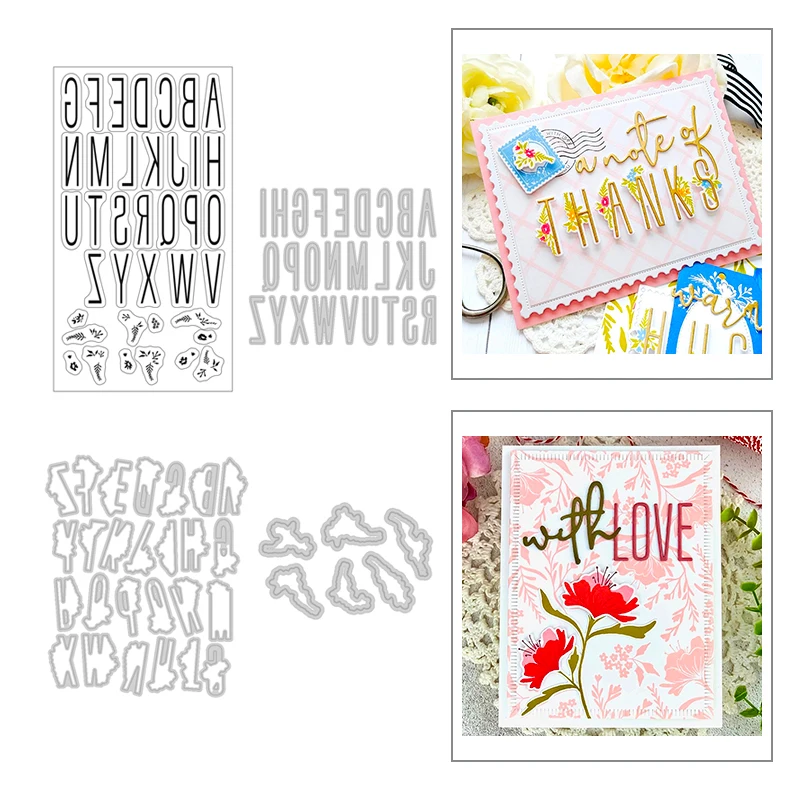 Горячая Распродажа 2020 буквы алфавита двадцать шесть штампы с растениями цветами