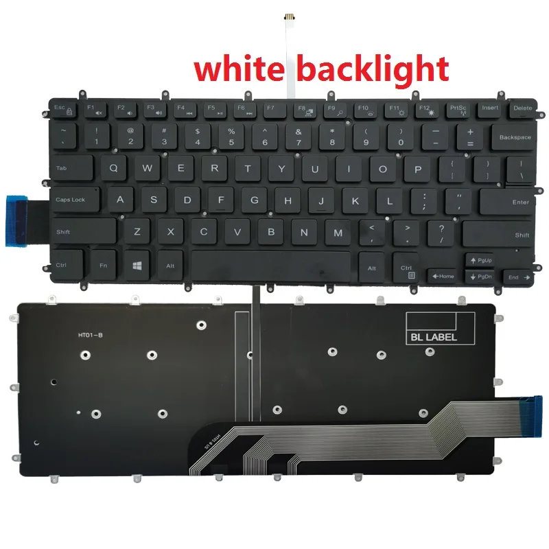 Новая английская красная/белая клавиатура для ноутбука DELL Inspiron 15 7560 7569 7579 7558 7568 |
