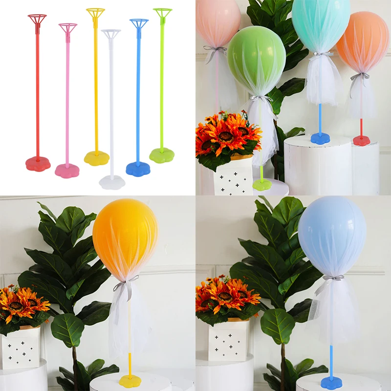 

6pcs/lot Balloon Stand Ballon Holder Column Plastic Baloon Stick Baby Shower Kids Birthday Party Decoration Wedding Table Globos