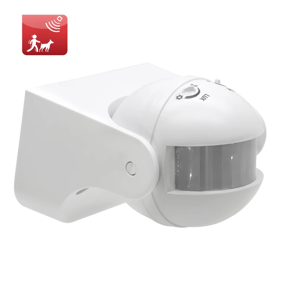 

Motion Sensor 110v~240v Motion Detector Automatic Infrared PIR Sensor 180 Degree Rotating IP44 Outdoor Timer Light Switch