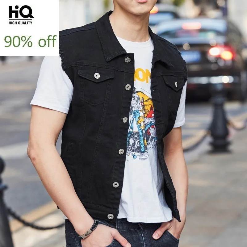 Мужская жилетка Новая мода 2020 Лето Горячая Распродажа приталенный джинсовый