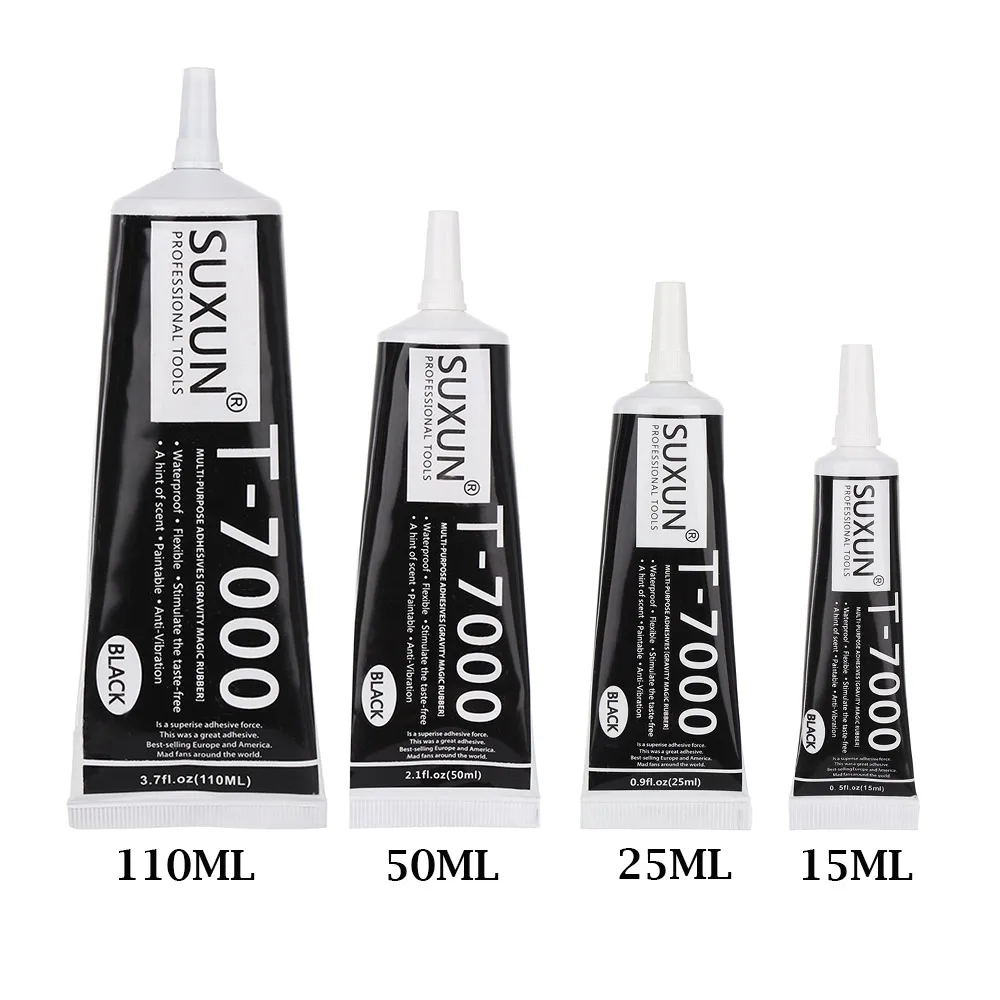 15/25/50/110ml T7000 Glue Black Epoxy Resin Sealant Strength Adhesive Fixed Mobile Phone Handicraft Repair Tools | Канцтовары для