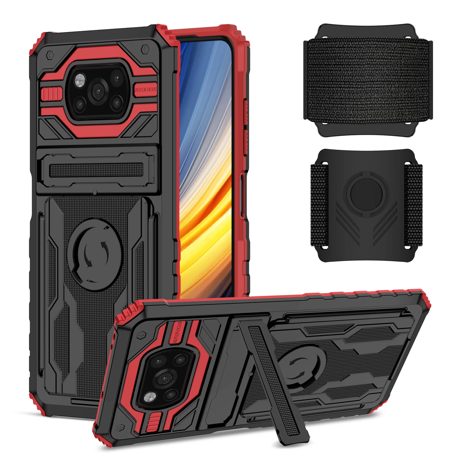 

Soft Silicone Metal Ring Case For XiaoMI POPO M3 M4 X3 Pro RedMI 9 10 11T Note9 10 11S 360 Rotating Wrist Strap Anti-fall Armor