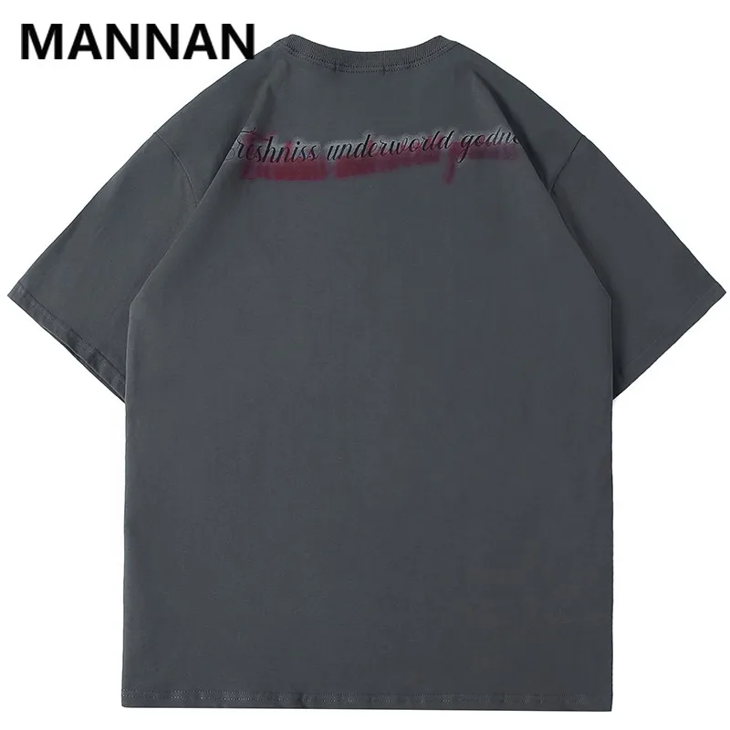 

2021 Men Tops Tees Streetwear Funny TV Cartoon Print T shirt Hip Hop Harajuku Loose Short Sleeve T-Shirt Fashion Tee Shirt Fila