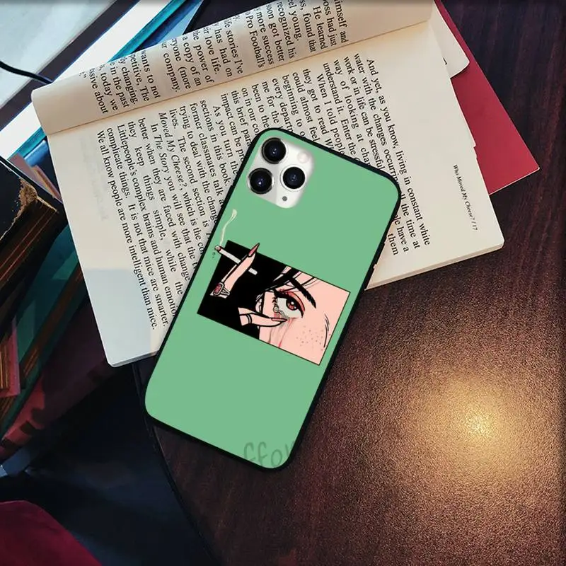 

Anime eye color Phone Case for iPhone 11 12 pro XS MAX 8 7 6 6S Plus X 5S SE 2020 XR Soft silicone