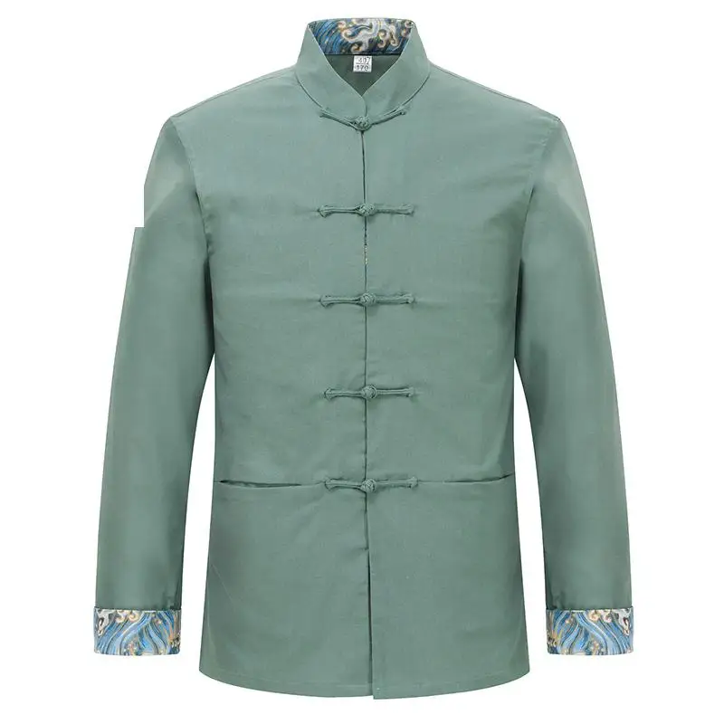 Китайская традиционная хлопчатобумажная рубашка Тан Яркие топы Taichi Kungfu размеры