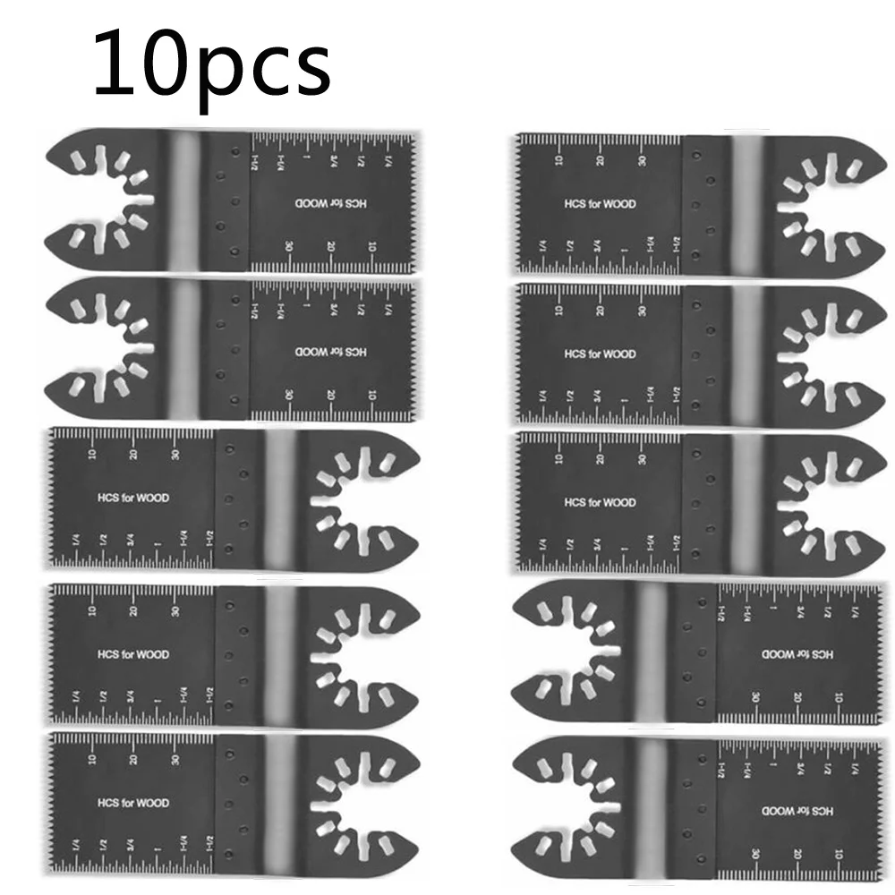 

10x Multi Tool Oscillating Wood Soft Metal Saw Blade Cutter Straight Scale 35mm