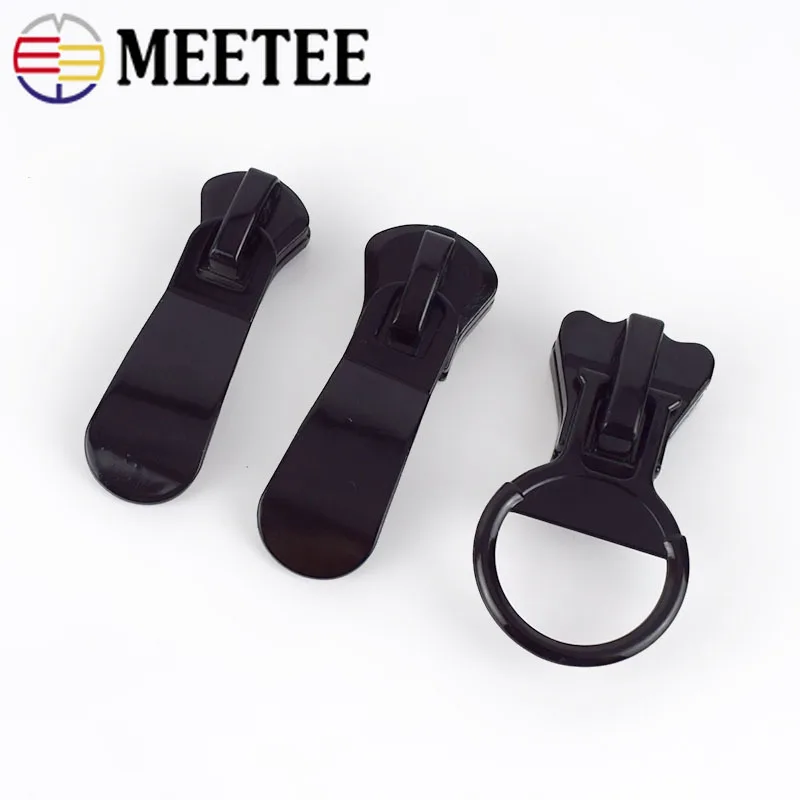 3pcs 15# 20# Black Zipper Sliders For Resin Down Jacket Tent Head Spoon Shape Puller DIY Sewing Accessories | Дом и сад