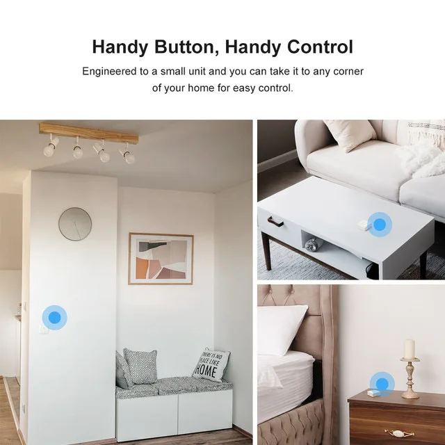 Беспроводной переключатель SONOFF SNZB-01 для умного дома версия Zigbee удобная кнопка