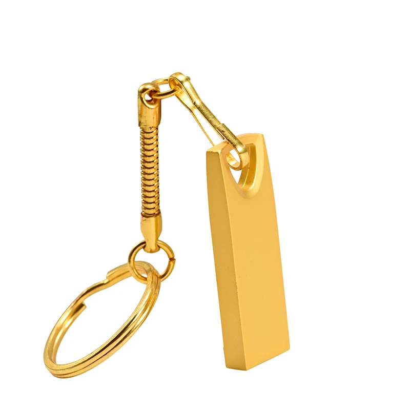 JASTER мини металлический usb флеш-накопитель 64 ГБ 32 ГБ 16 ГБ 8 ГБ 4 ГБ флеш-накопитель Флешка водонепроницаемый металлический серебристый u диск usb флешка - Цвет: Gold