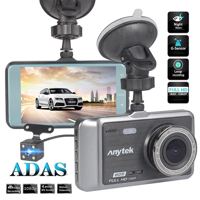

A60 Автомобильная мини камера anyket 4 ''IPS Экран 1080P HD Dash Cam Двойной объектив вождения Регистраторы Автомобильный видеорегистратор ADAS Антирадары ...