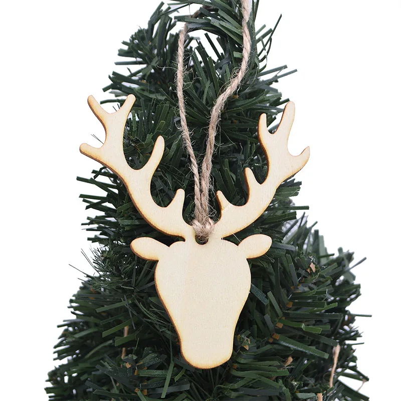 10 шт./лот деревянная подвеска с изображением Прыгающего оленя ангела